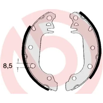 Brzdová čelist Sada brzdových čelistí, , BREMBO, S 24 504