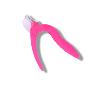 Umělé nehty Gilotina na tipy, kleště na umělé nehty - růžová se zásobníkem