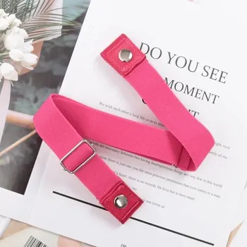 Opasek Elastický pásek bez přezky - růže červená