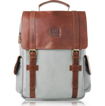 Městský batoh Paolo Peruzzi Textilní batoh na notebook do práce i do města PERUZZI; šedá