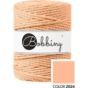 Příze Bobbiny bavlněná šňůra na macramé 3ply XXL Peach Fuzz