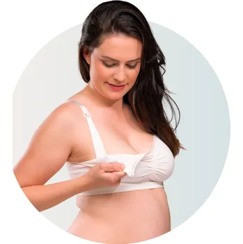 Těhotenská podprsenka CARRIWELL Organic mateřská a kojící podprsenka - PŘÍRODNÍ BÍLÁ 2024 Velikost: XL