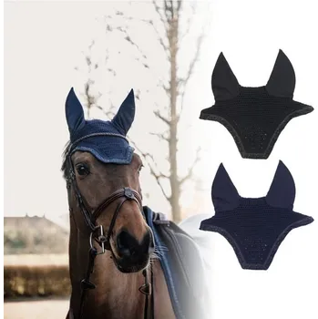 Koňská maska proti hmyzu Čabraka na uši Kentucky Wellington Glitter stone