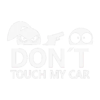 Polep vozidla SAMOLEPKA Dont touch my car 007 (09 - bílá) NA AUTO, NÁLEPKA, FÓLIE, POLEP, TUNING, VLASTNÍ TEXT, TISK, AUTOSAMOLEPKY.cz, POLEPY, OBRÁZEK, LOGO, SAMOLEPKY