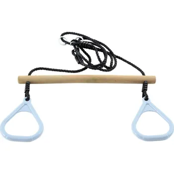 Hrazda dřevěná s plastovou rukojetí světle modrá