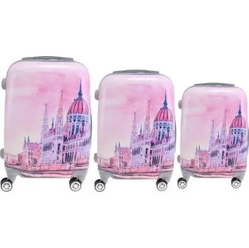 Sada 3 kufrů skořepinových LP5 (chrám růžový)