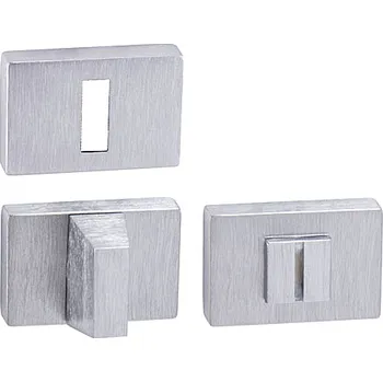 Dveřní kování Dveřní rozeta MP TI RT 52x35 mm (OCS), Otvor pro obyčejný klíč BB, MP OCS (chrom broušený)