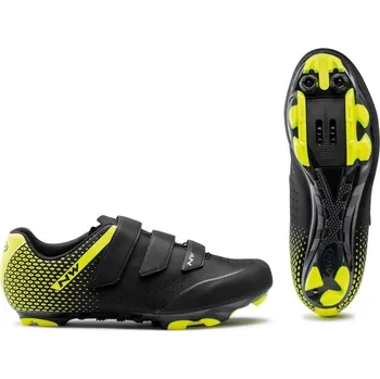 Pánské cyklistické tretry Cyklistické tretry NW Origin 2 black-yellow fluo Velikost: 45