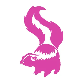 Samolepící dekorace Tchoř 002 levá zvednutý ocas (16 - růžová) SAMOLEPKA NA AUTO, NÁLEPKA, FÓLIE, POLEP, TUNING, VLASTNÍ TEXT, TISK, AUTOSAMOLEPKY.cz, POLEPY, OBRÁZEK, LOGO, 3D STICKERS