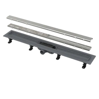 Odvodňovací žlab Alcadrain podlahový žlab s okrajem pro oboustranný rošt APZ19-650