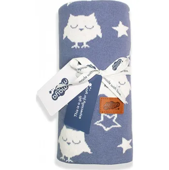 Dětská deka Deka jacquard 100/80 cm - sova jeans