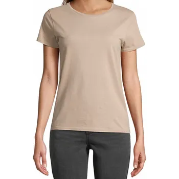 Sol's Dámské organické tričko Pioneer bez postranních švů Barva: Béžová, Velikost: XL L03579