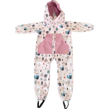 Kojenecká kombinéza Monkey Mum® Softshellová kombinéza s membránou – Denní zvířátka - vel. 98/104, 110/116 110/116