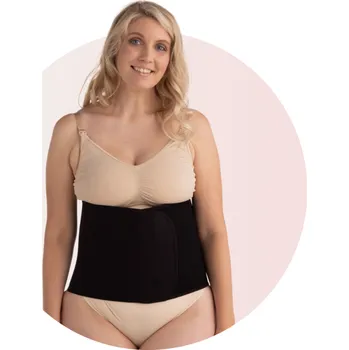 Těhotenský podpůrný pás CARRIWELL Pás po porodu stahovací Belly Binder - ČERNÝ 2024 Velikost: L/XL
