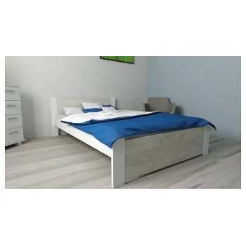 Postel Postel Irma 120x200 cm Dub Craft/ bílá + rošt ZDARMA