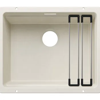 Granitový dřez Kuchyňský dřez Blanco Etagon 500-U Bílá soft, bez příslušenství, s pojezdy 527756