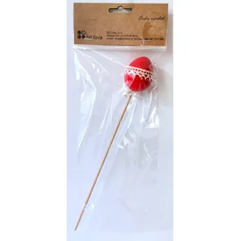 Velikonoční dekorace Vajíčko s krajkou - zápich 1 ks