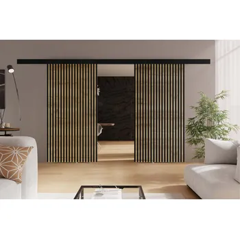 Interiérové dveře KIER Posuvné dveře BELMO DUO | 212 cm Barva: Dub craft zlatý