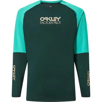 cyklistický dres Dres cyklo Oakley Factory Pilot MTB Ls Jersey II Velikost: M tmavě zelená