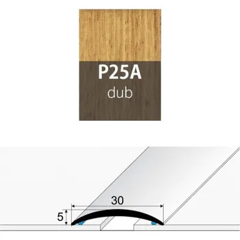 Podlahová lišta PROFIL Team Přechodová lišta 30 mm oblá samolepící P25A dub