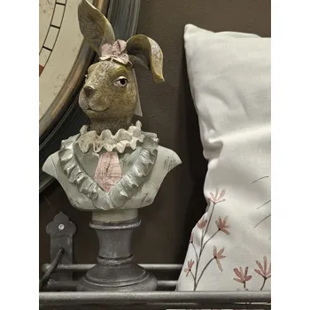Bytová dekorace Dekorace bysta králičí žena - 12*12*32 cm