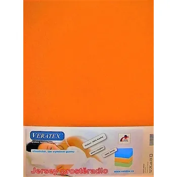Prostěradlo veratex Jersey prostěradlo 80x200/25 cm (č.23-oranžová)
