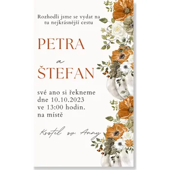 Party nádobí Personal Oznámení - Autumn time Zvolte množství: od 11 ks do 30 ks