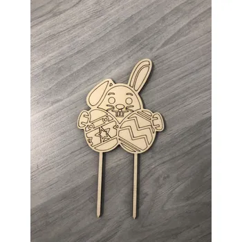 Velikonoční dekorace Zápich zajíc s vajíčky.