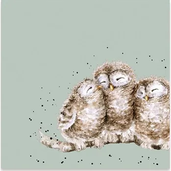 Papírový ubrousek Wrendale Designs Papírové ubrousky Wrendale Designs "Owl Together", 24x24 cm - Sovy