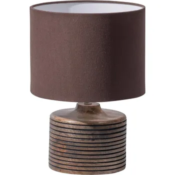 Lampička WOOOD Hnědá dřevěná stolní lampa Renzo