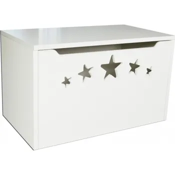 úložný prostor na hračky Box na hračky / hvězdy bílé