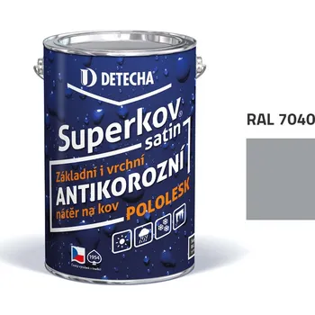 univerzální barva Detecha Superkov Satin | barva na kov | RAL 7040 pastelově šedý | 20 kg