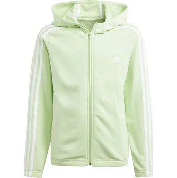 Chlapecká mikina Adidas 3 Stripes celorozepínací mikina s kapucí Jr IS2632 164 cm