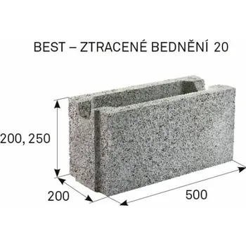 Ztracené bednění BEST - BD-20 Ztracené bednění 200x500x250 (60ks/pal)