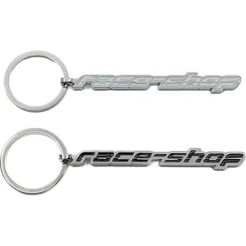 RACES metal "Race-Shop" logo klíčenka - Různé barvy