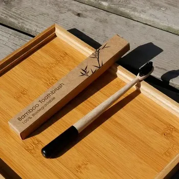 Zubní kartáček Bambusový kartáček | ekologický dřevěný kartáček - 12