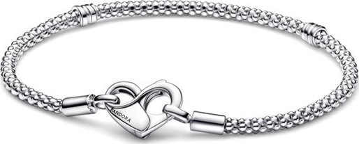 Zdobený náramek PANDORA Moments Srdce 18 cm 592453C00-18