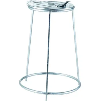 Venkovní odpadkový koš Stojan na pytle s kovovým víkem 120l