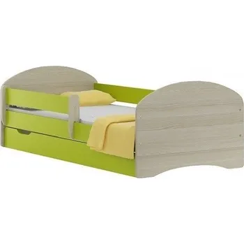 Dětská postel Postel Nela N20S 180/90 cm + matrace + šuplík zelená