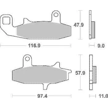 Motodíl Brzdové destičky Brembo přední SUZUKI DR 800 S Big (88-93) rok 8
