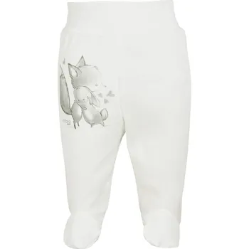 Kojenecké bavlněné polodupačky Foxy ecru