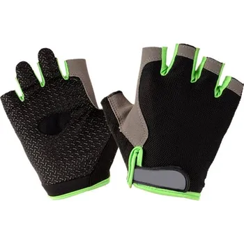 Cyklistické rukavice Cyklistické rukavice polodlouhé - Zelené,M