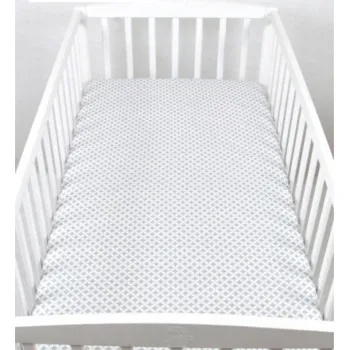 Prostěradlo bavlněné s gumkou 120/60 cm - maroko šedé