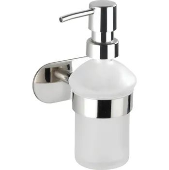 Dávkovač mýdla WENKO Dávkovač mýdla BEZ VRTÁNÍ TurboLoc OREA SHINE kovově lesklý (z24282100) 17x10x11 cm