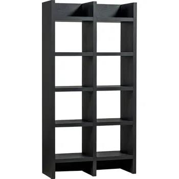 regál WOOOD Tmavě hnědý regál Tamo 195 x 100 cm