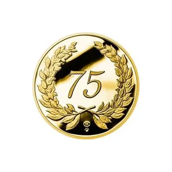 Zlatý dukát k životnímu výročí 75 let Proof