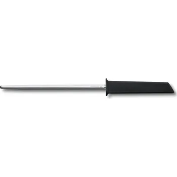 Kuchyňský nůž Victorinox Ocílka Swiss Modern, honing steel. 23cm, medium-fine cut, round, black