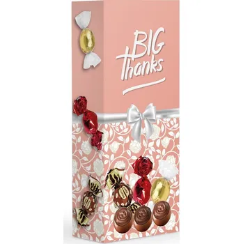 Bonboniéra Selllot, s.r.o., K Hájům 34, 155 00 Praha 5 - Vyrobeno v Itálii Čokoládové plněné pralinky - Big thanks 84 g