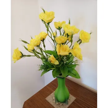 umělá květina Kytice 43 cm žlutá