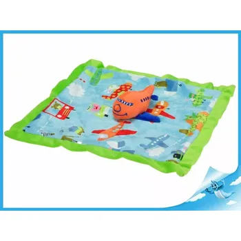 Usínáček letadlo plyšové 33 x 33 cm s chrastítkem 0m+